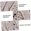 PRETYZOOM 6-Piece Handmade Cotton Macramé Placemats, Nordic-Style Heat-Resistant Table Mats view 2