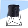 Kisangel Black Metal Planter with Stand for Indoor Plants view 4