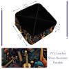 Artistic Color Guitar Stylish PU Leather Desk Organizer, Large Capacity Multifunctional Supply Organizer view 2