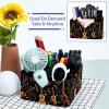 Artistic Color Guitar Stylish PU Leather Desk Organizer, Large Capacity Multifunctional Supply Organizer view 4