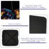 Boho Flower Butterfly Premium Desk Organizer, Black PU Leather Desktop Storage Box view 3