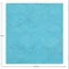CASAVANI Modern Square Kilim Rug, 2.13 m, Handwoven, Turquoise Blue, Sisal and Jute, 0.48 cm Thick, Geometric Flatweave, Indoor/Outdoor view 3