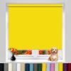 Modern Day-Night Roller Shade 75 x 60 cm, Yellow, No-Drill Clamp Mount view 1