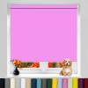No-Drill Duo Zebra Roller Blind for Windows, 115 x 70 cm, Pink view 1