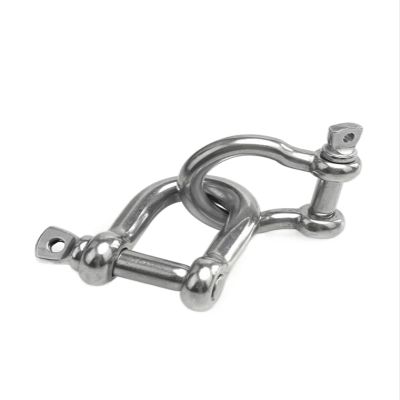 Screw Pin Shackle, D-Ring Shackle, 316 Stainless Steel, D-Type, M4–M32