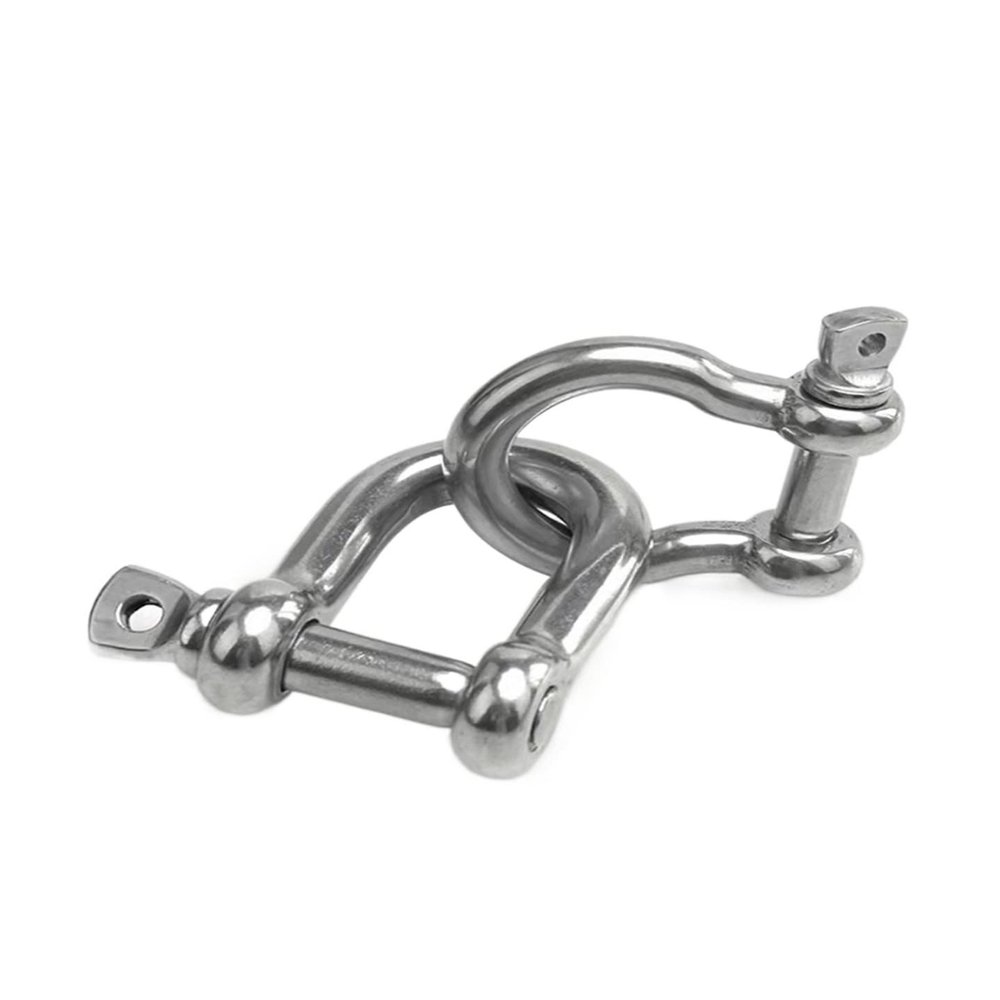 Screw Pin Shackle, D-Ring Shackle, 316 Stainless Steel, D-Type, M4–M32