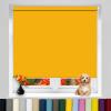 Blackout Thermal Roller Blind 95 x 230 cm, No-Drill Clamp-Fit, Duo Double Roller Blind, Orange view 1