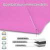 Double Roller Blind, No-Drill Clamp Mount, 85 x 240 cm, Zebra Blind, Blackout, Pink view 3