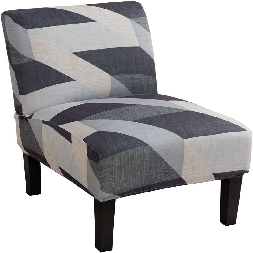 uyeoco Stretch Armless Chair Cover, Jacquard Fabric, Color 17