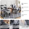uyeoco Stretch Armless Chair Cover, Jacquard Fabric, Color 17 view 2
