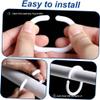 Shower Curtain Rings, 24 Pcs Plastic Hooks view 3