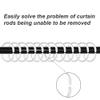 Shower Curtain Rings, 24 Pcs Plastic Hooks view 4