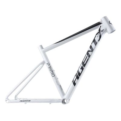HIMALO 700C Road Bike Frame, 46 cm, Aluminum Alloy, XC Disc Brake, 12 x 142 mm Thru-Axle, BSA68, Internal Routing, White
