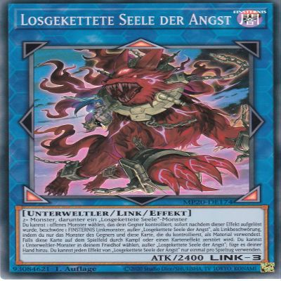MP20-DE174 - Unchained Soul of Anguish - Super Rare - Reprint - German - 2020 Tin of Lost Memories Mega Pack - with LMS Trading Field Center Card Yu-Gi-Oh!