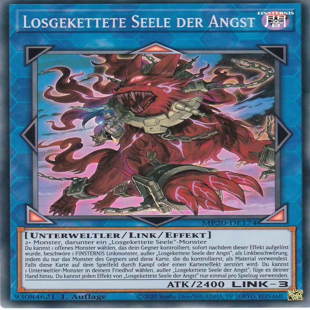 MP20-DE174 - Unchained Soul of Anguish - Super Rare - Reprint - German - 2020 Tin of Lost Memories Mega Pack - with LMS Trading Field Center Card Yu-Gi-Oh!