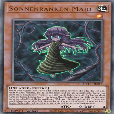 GFTP-DE015 Sunvine Maiden Ultra Rare 1st Edition German Ghosts From the Past with LMS Trading Field Center Card