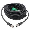 HangTon Power I/O Extension Cable for Cognex, Keyence, and Microscan Readers, M12 A-Code 12-Pin, Plug to Socket, 25 m view 1