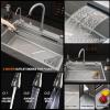 PetterShop 30.7-Inch Waterfall Kitchen Sink, 304 Stainless Steel Single Bowl, White, 78 × 48 × 22 cm view 4