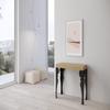 Itamoby Paxon Premium Console Table, Natural Oak, Anthracite Frame view 2