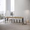 Itamoby Paxon Premium Console Table, Natural Oak, Anthracite Frame view 4
