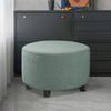 Round/Square Ottoman Cover – Stretch Velvet Jacquard Slipcover, Washable (Color #6, Size 45) view 2
