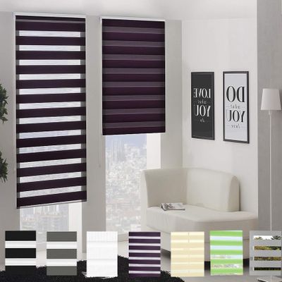 Portable Blackout Roller Blind 120 x 180 cm, Purple