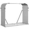 vidaXL Firewood Storage Rack Light Gray 120x45x100 cm Galvanized Steel view 1