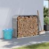 vidaXL Firewood Storage Rack Light Gray 120x45x100 cm Galvanized Steel view 2