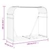 vidaXL Firewood Storage Rack Light Gray 120x45x100 cm Galvanized Steel view 3
