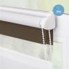 Wudomi Dual Roller Blind, No-Drill Clamp-Fix, White-Beige-Brown, 80 x 150 cm (W x H) view 3