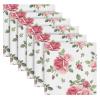 Pink Rose Floral Cloth Napkins, Set of 6 view 1
