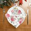 Pink Rose Floral Cloth Napkins, Set of 6 view 3