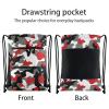 FRODOTGV Water-Resistant Drawstring Backpack, Camouflage Red/Gray, One Size view 2