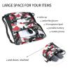 FRODOTGV Water-Resistant Drawstring Backpack, Camouflage Red/Gray, One Size view 4