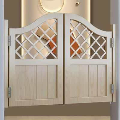 ARCVOX Western Saloon Doors with Windows, Pre-Assembled Cafe Swing Doors, Solid Wood, Natural, 70 x 90 cm