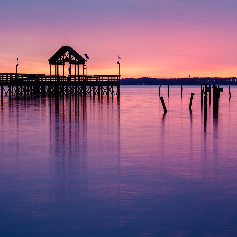 GUOHLOZ 1000-Piece Jigsaw Puzzle for Adults, Park Pier, Virginia, USA, 75 x 50 cm