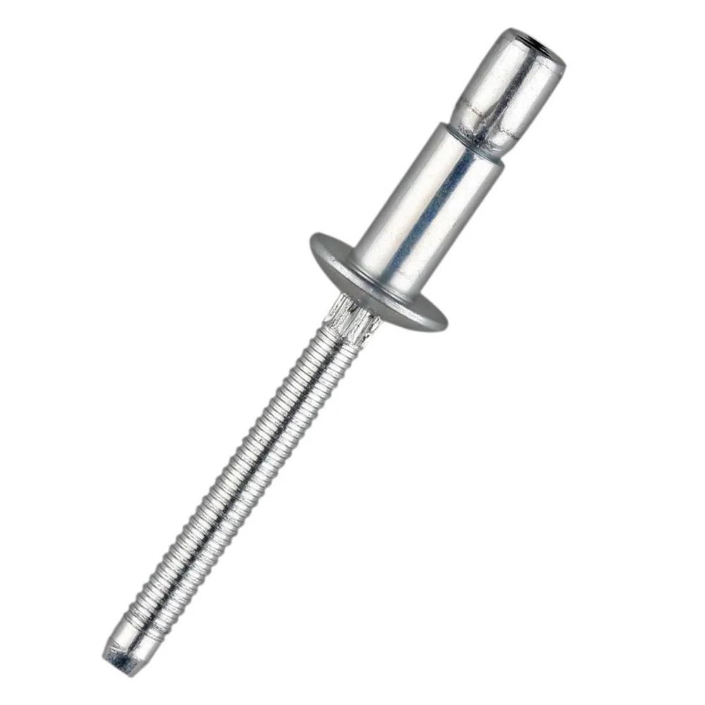 30/50-Piece High-Strength Structural Carbon Steel Blind Rivets, Round Head, 4.8 x 10, 4.8 x 14, 6.4 x 14, 6.4 x 20, 9.6 x 21 mm