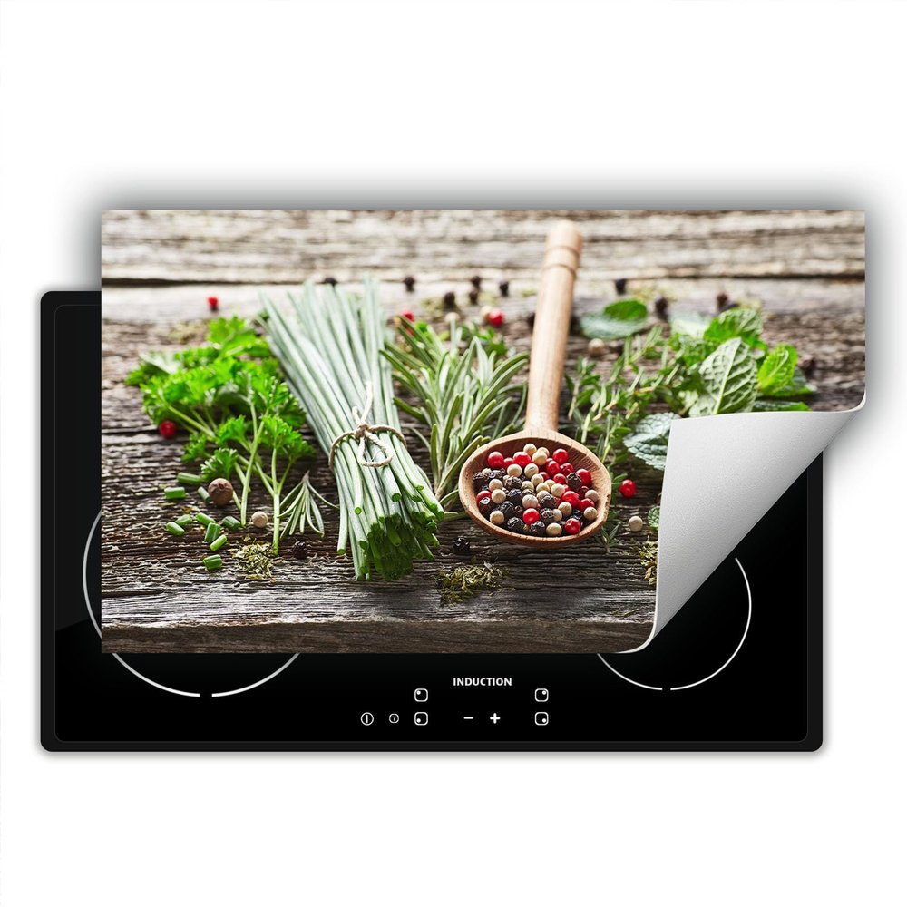 SMTDeco Stovetop Cover, Induction Cooktop Protection Mat, Spice Gray, 90 x 52 cm