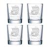 elbedruck Set of 4 40 ml Shot Glasses with Personalized Viking Engraving, Custom Text, Ship Design view 1