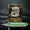 elbedruck Set of 4 40 ml Shot Glasses with Personalized Viking Engraving, Custom Text, Ship Design view 4