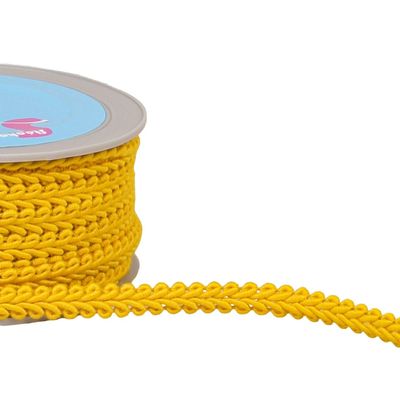 MYMERCERIE 20 m Spool with Needlepoint Edging, Yellow/Orange, 11 mm