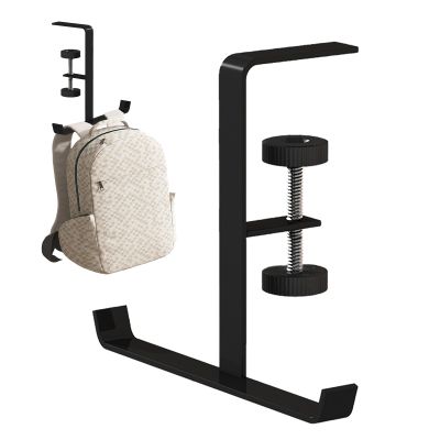 PUCHEN Headphone Hook Holder, Desk Bag Hook, Under-Desk Clamp Hook, Space-Saving Universal Desk Hook with Height Adjustment