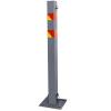 ErdBar Steel Parking Barrier Bollard with Reflective Warning Stripes view 1