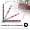 ErdBar Steel Parking Barrier Bollard with Reflective Warning Stripes view 4