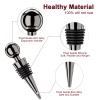 BETTFOR Wine Bottle Stoppers, 3-Pack, Vacuum-Sealing Reusable Silicone Wine Corks, Leakproof, Keeps Wine Fresh, Black view 2