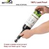 BETTFOR Wine Bottle Stoppers, 3-Pack, Vacuum-Sealing Reusable Silicone Wine Corks, Leakproof, Keeps Wine Fresh, Black view 3