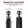 BETTFOR Wine Bottle Stoppers, 3-Pack, Vacuum-Sealing Reusable Silicone Wine Corks, Leakproof, Keeps Wine Fresh, Black view 4
