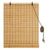 FENGSHOUU Natural Bamboo Roller Blind, Light-Filtering Sun and Privacy Shade, Side-Pull, Customizable, 100 x 270 cm view 2