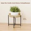 Bamworld Round Rattan Plant Stand, Handwoven Rope Plant Shelf, Side Table or Coffee Table for Small Spaces, Elegant Flower Holder for Patio or Balcony view 3