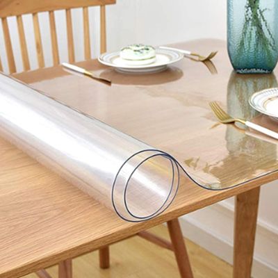 Transparent PVC Table Cover, Crystal-Clear 2 mm Protective Film